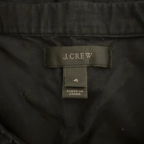 J Crew Embroidered Bib Peasant Top in Black, size 4 - Picture 7 of 11